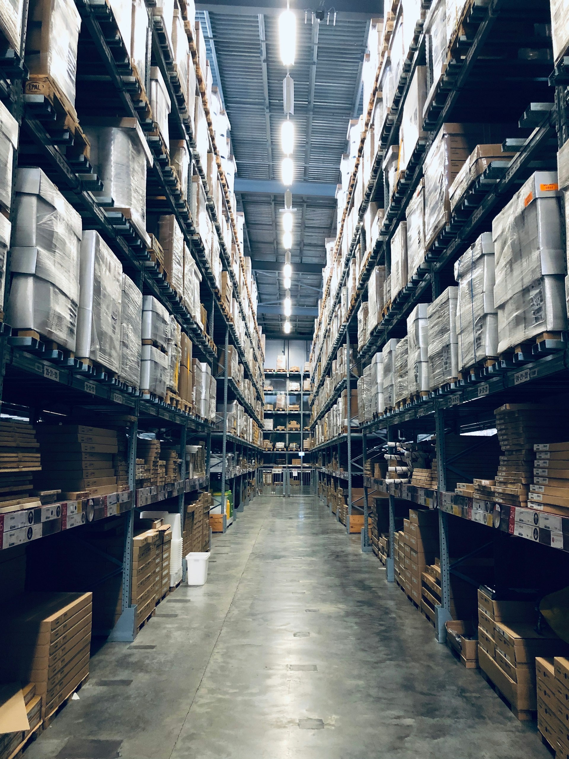 Warehouse inventory ready for wholesale